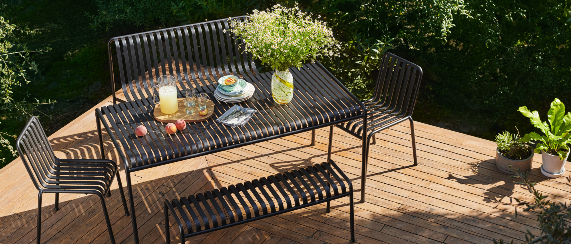 Tuinbank Palissade Bench anthracite