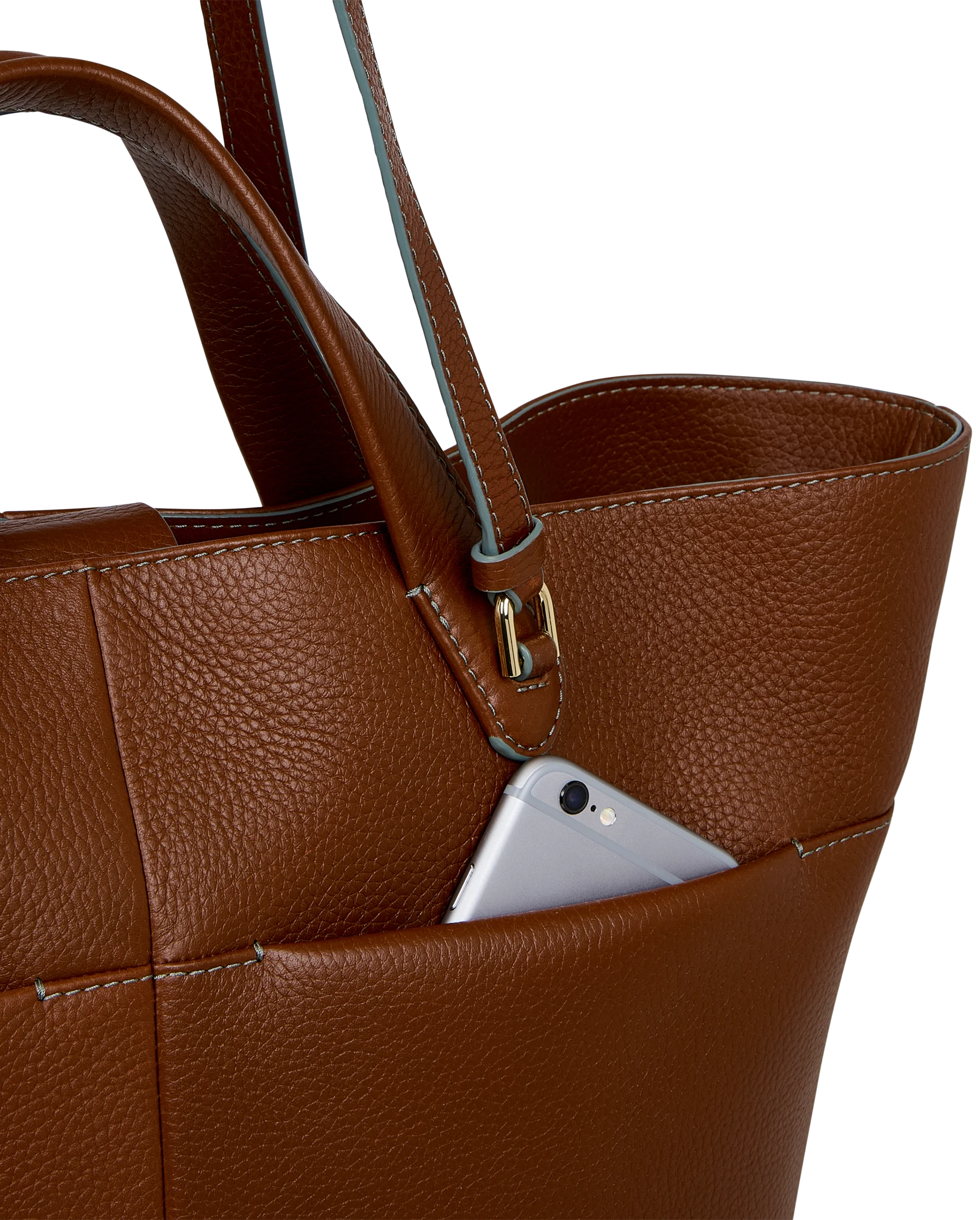 ECCO Tote Shopper aus Leder Braun 28X44X14,5 cm