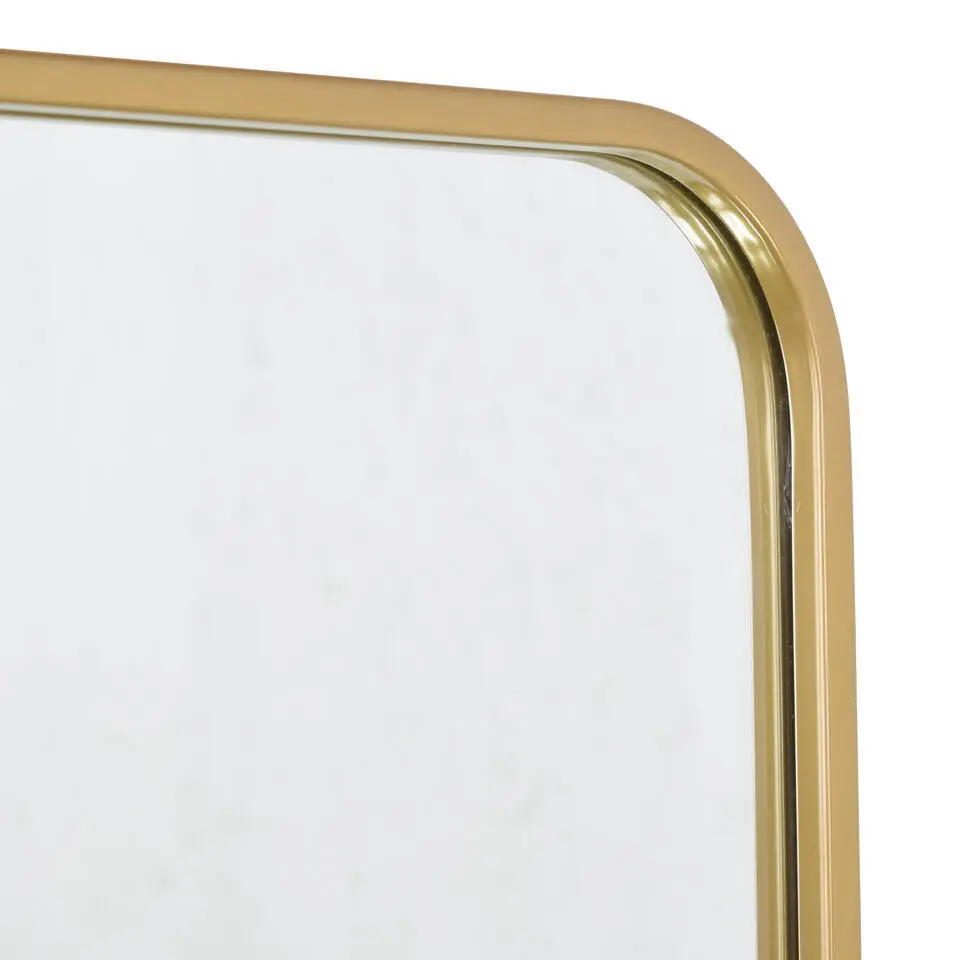Fragix Boston Spiegel Rechthoekig - Goud - Metaal - 90x60
