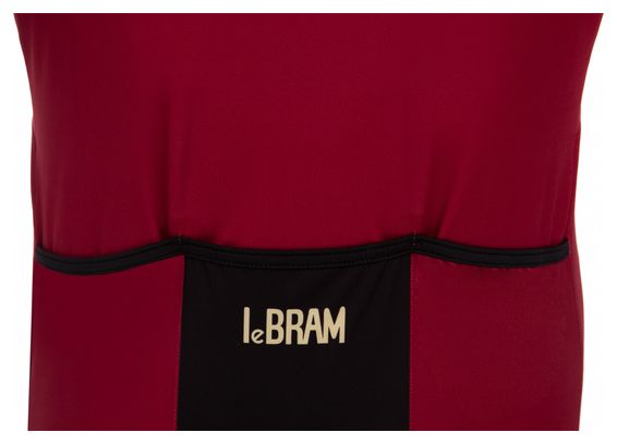 Maillot Manches Courtes LeBram Arpettaz Bordeaux Coupe Ajustée
