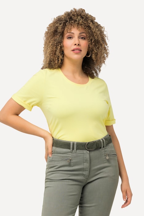 T-Shirt, A-Linie, Rundhalsausschnitt, Halbarm