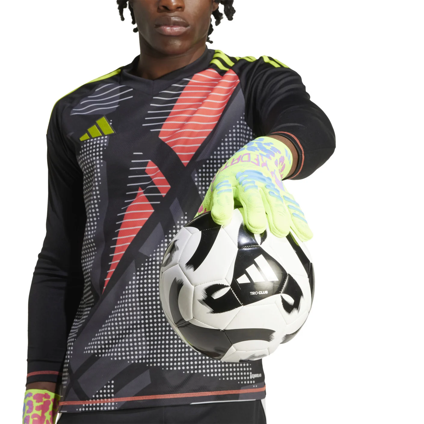 Adidas Predator Pro Keepershandschoenen Neongeel Blauw Roze