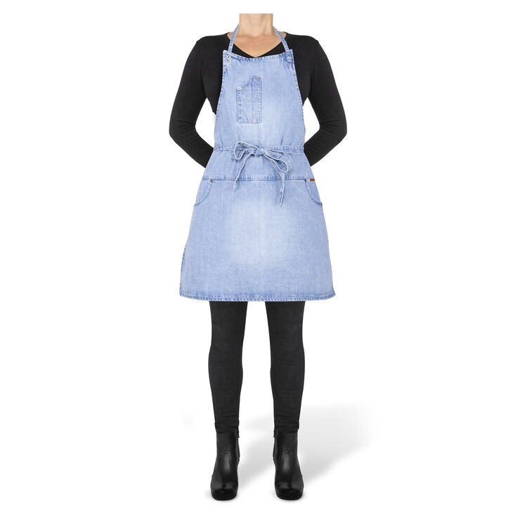 DutchDeluxes 5 Pocket Slim Fit Apron Washed Indigo Blå
