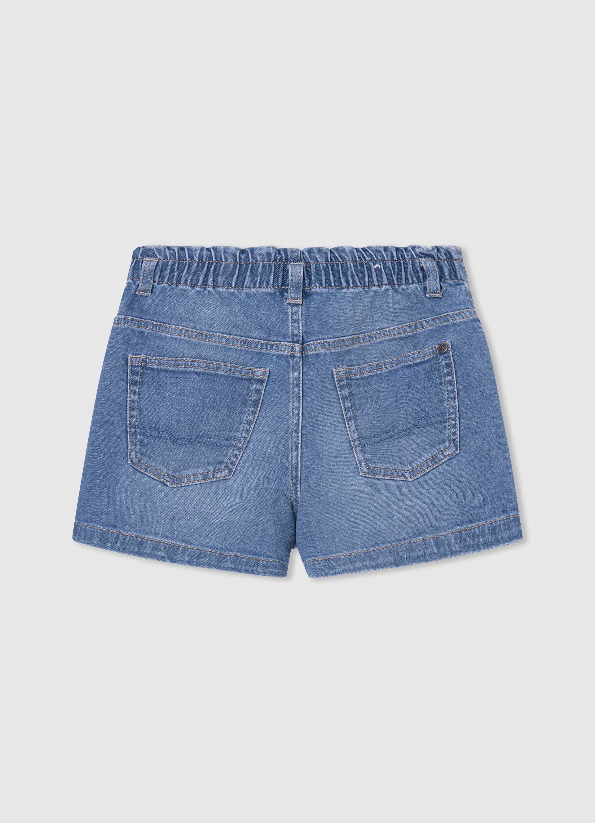 SHORT DENIM FIT CULOTTE - denim