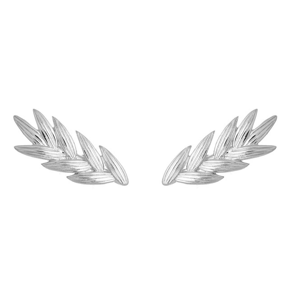 Boucles d'oreilles épi de blé Argent 925 Rhodié