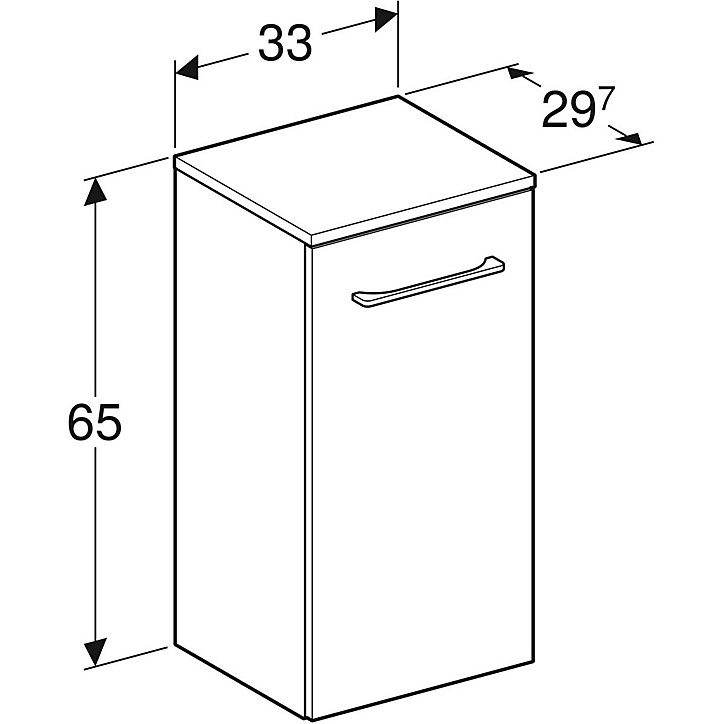 Colonne de salle de bains H.65 cm blanc Selva Geberit