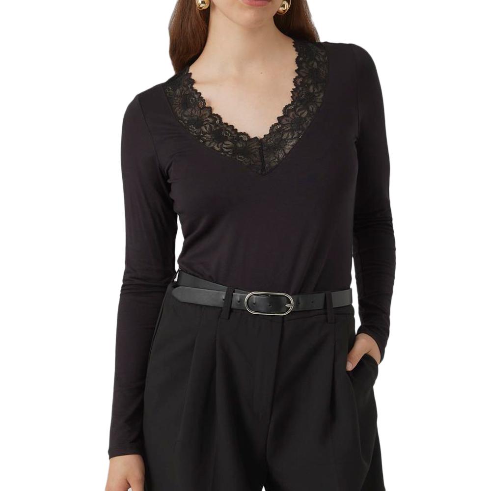 Vero Moda T-Shirt Noir Femme Vero Moda Rosa