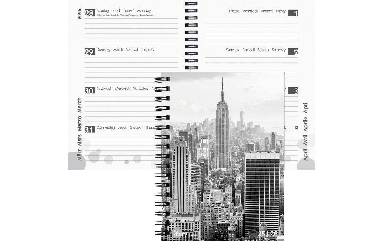 Schüleragenda Mydiary City 25/26 FSC, 3½T/1S, 14.5 x 20.5 cmModerner Terminplaner für Jugendliche