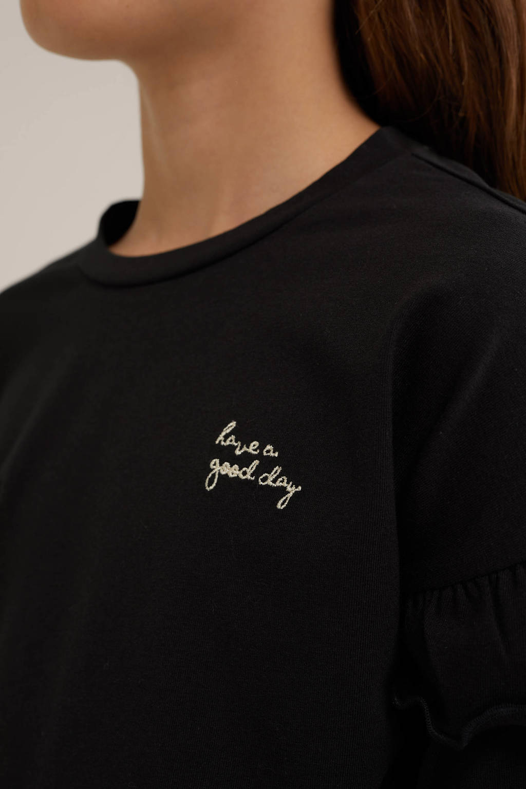 WE Fashion pyjama zwart/wit