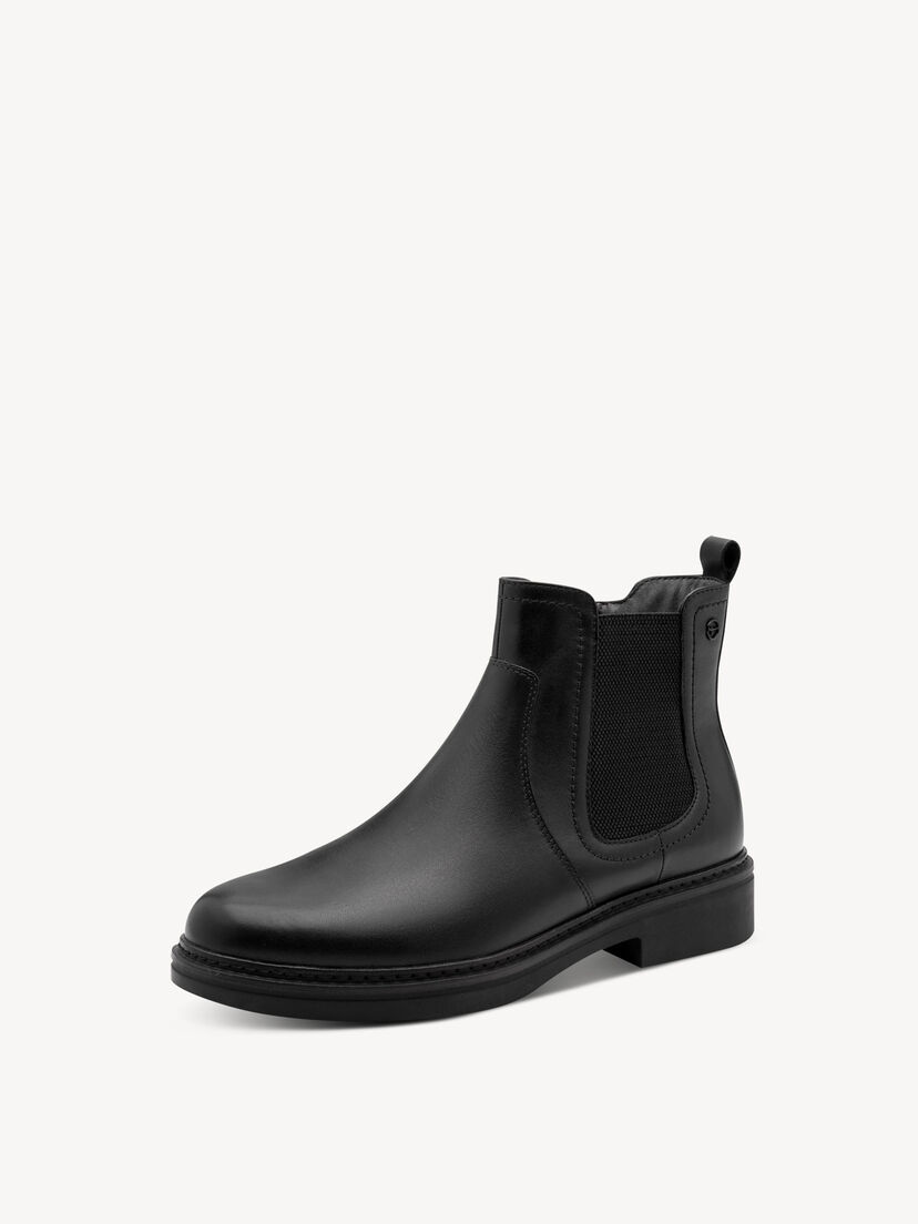 Leren Chelseaboot - zwart