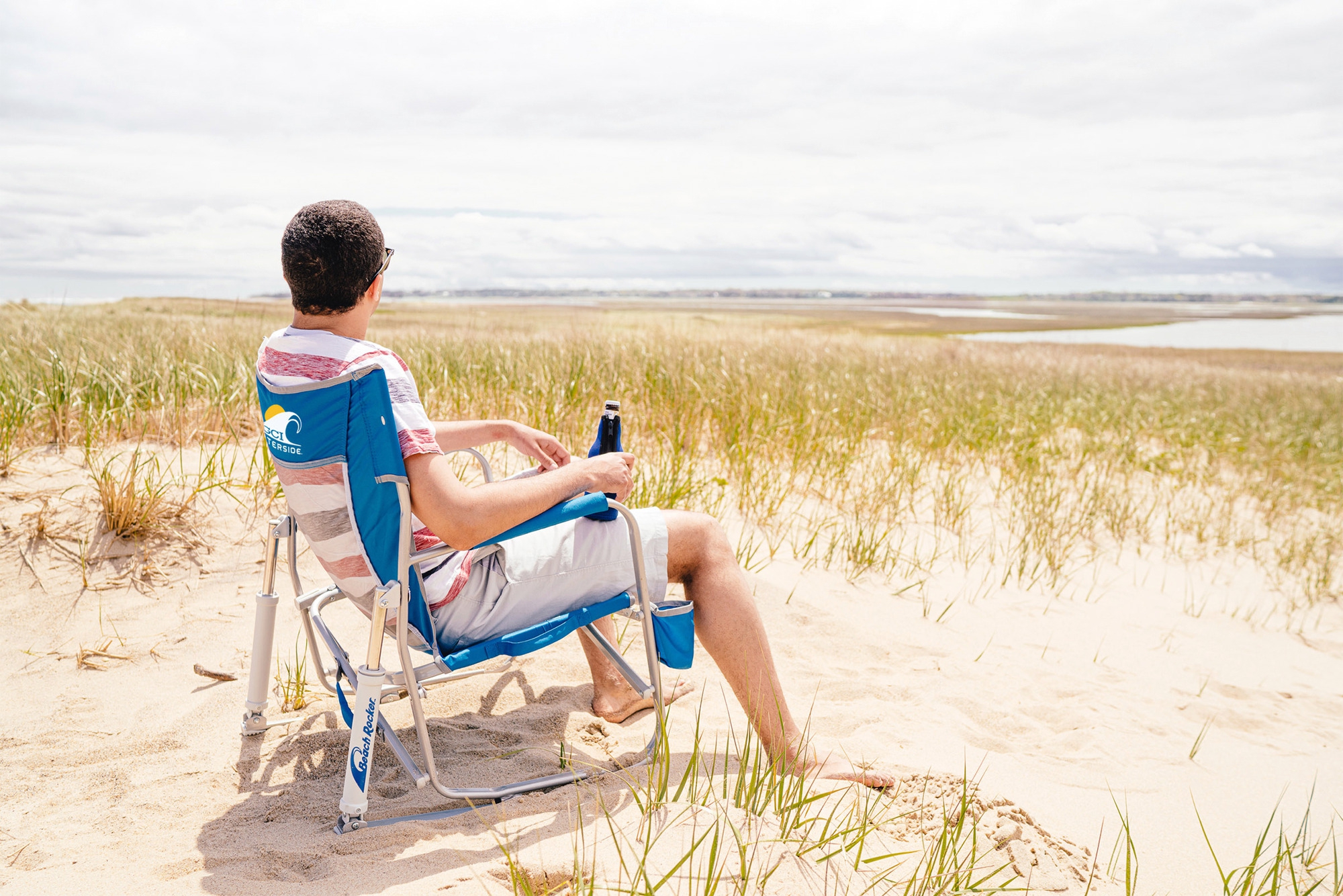 GCI Beach Rocker Strandstuhl Saybrook Blue