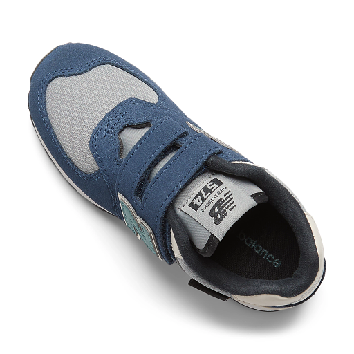 New Balance 574 Hook And Loop Sneakers, Navy/Slate Gray, 31