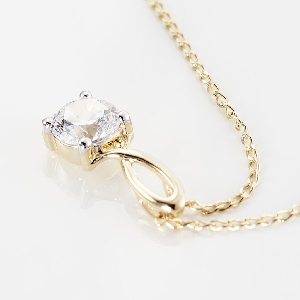 Collier Karlena Or Jaune Oxyde De Zirconium