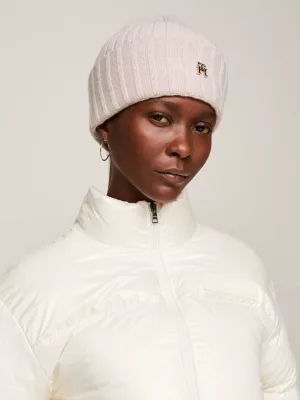 Gorro de malha com monograma TH Essential Chic