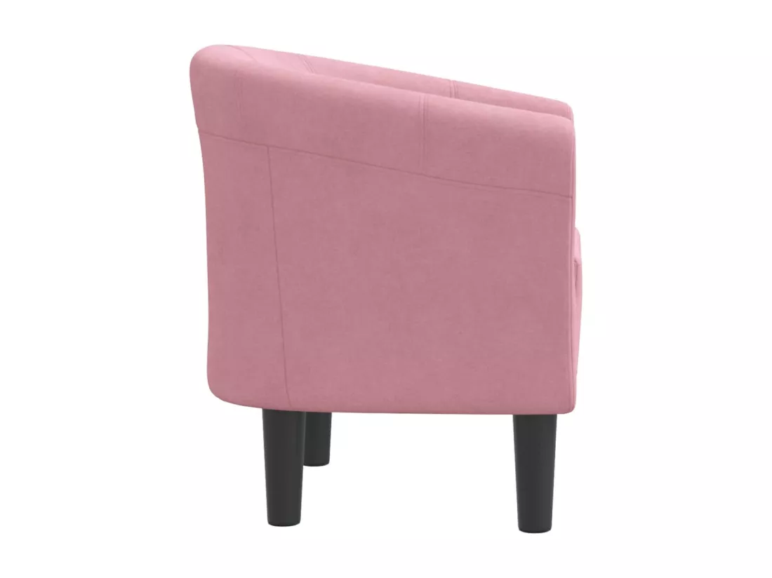 Chaise cabriolet rose velours