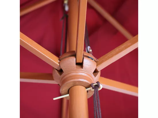 Parasol de jardin Ø bois marron 300 x 300 x 258 cm 04_0003812