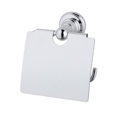 Eastbrook Rockingham messing toiletrolhouder met klep chroom
