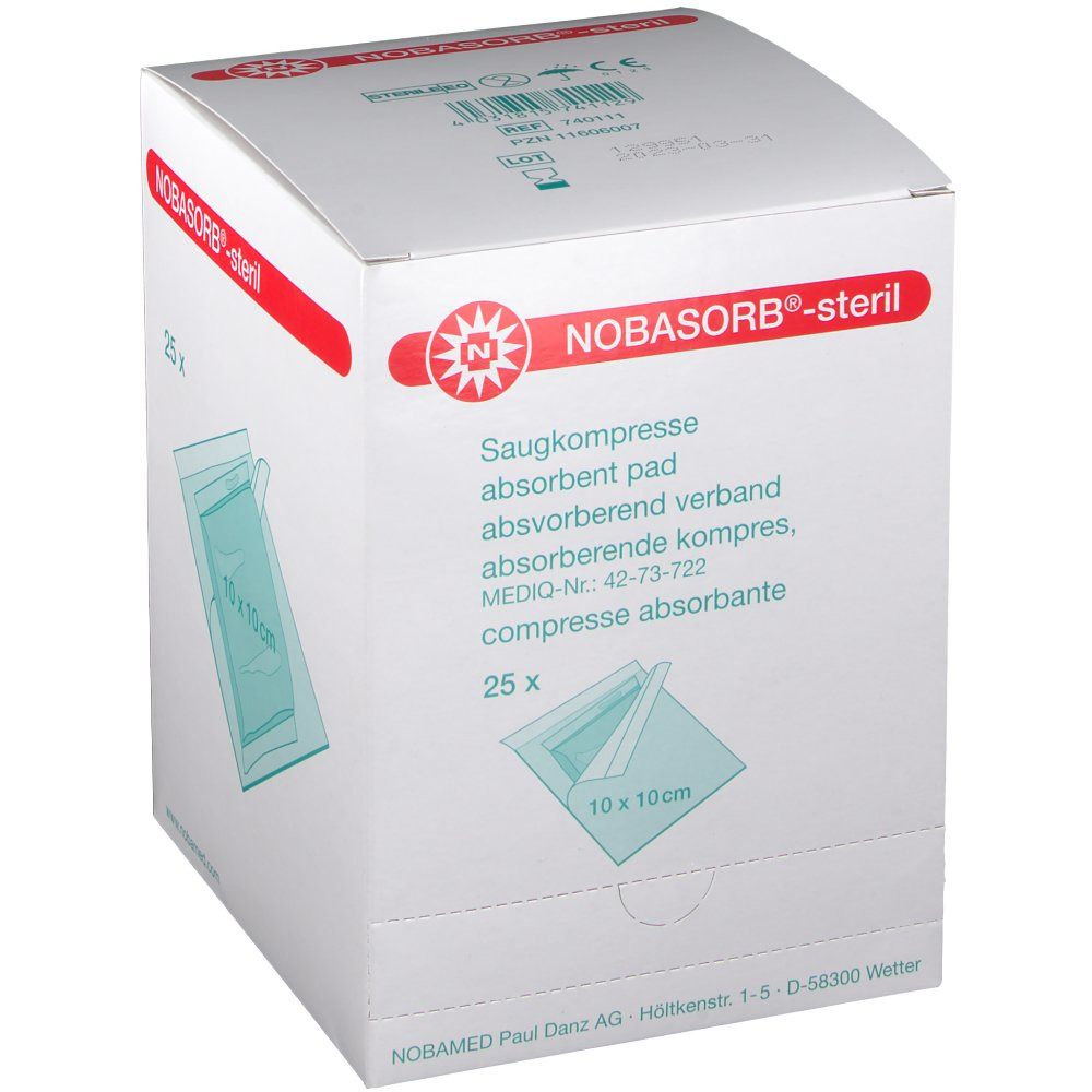 NOBASORB® Saugkompressen 10 x 10 cm steril