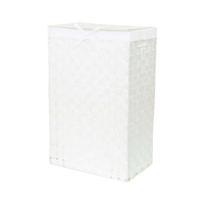 Panier à linge carré avec couvercle Stan Blanc