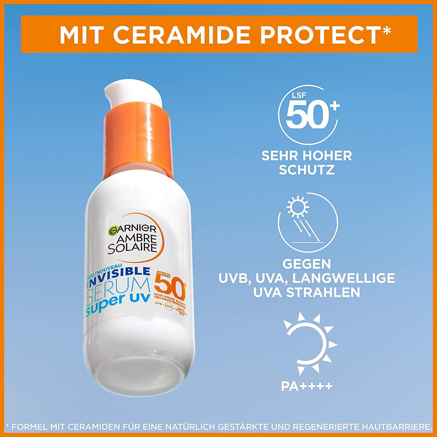 Garnier Serum mit Lichtschutzfaktor 50+, UVA- und UVB-Schutz, Für alle Hauttypen