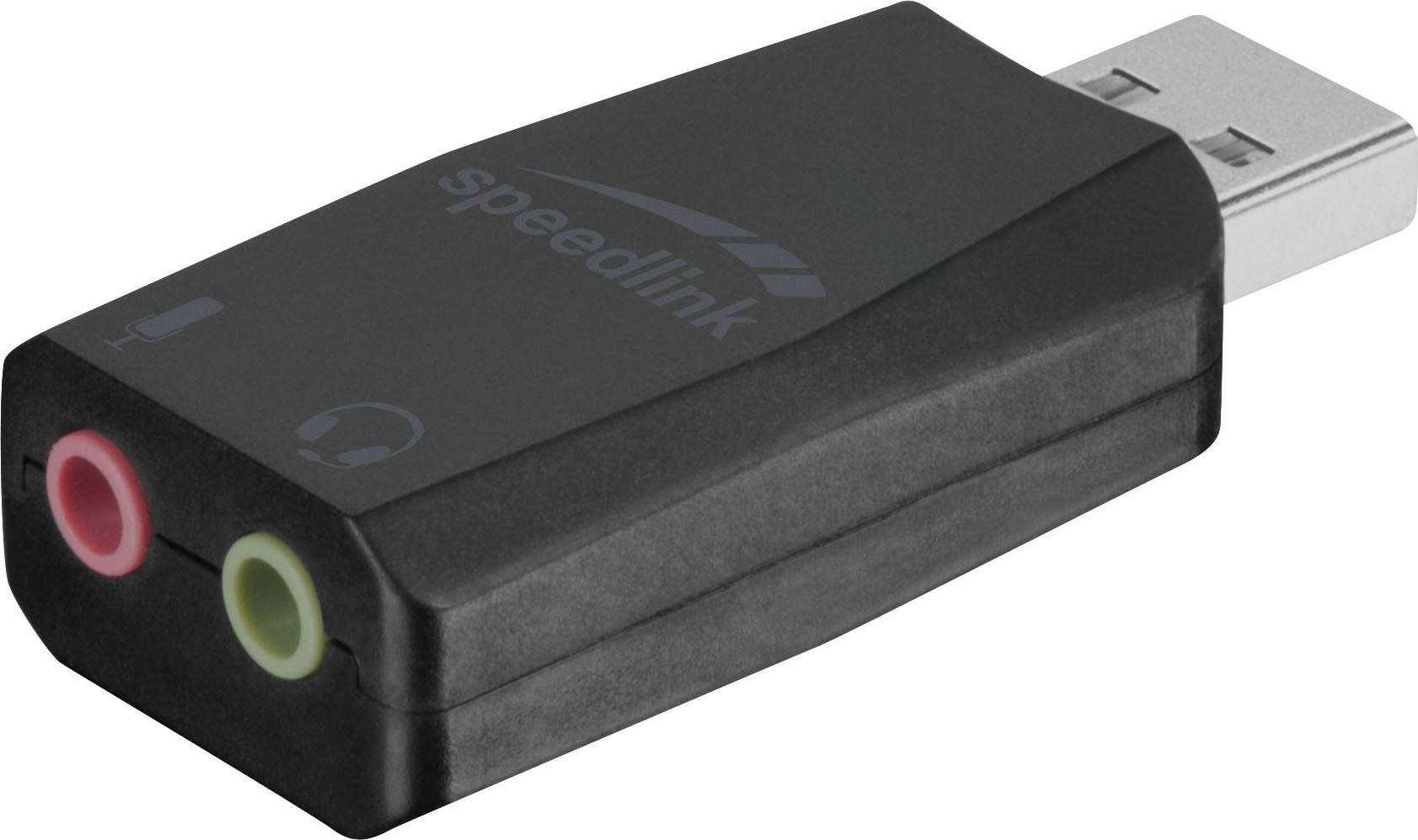 Speedlink USB-Soundkarte »VIGO externe Soundkarte, USB-A zu 3,5mm Klinke« USB Adapter mit Mikrofon- und Kopfhörereingang, PC und PS4