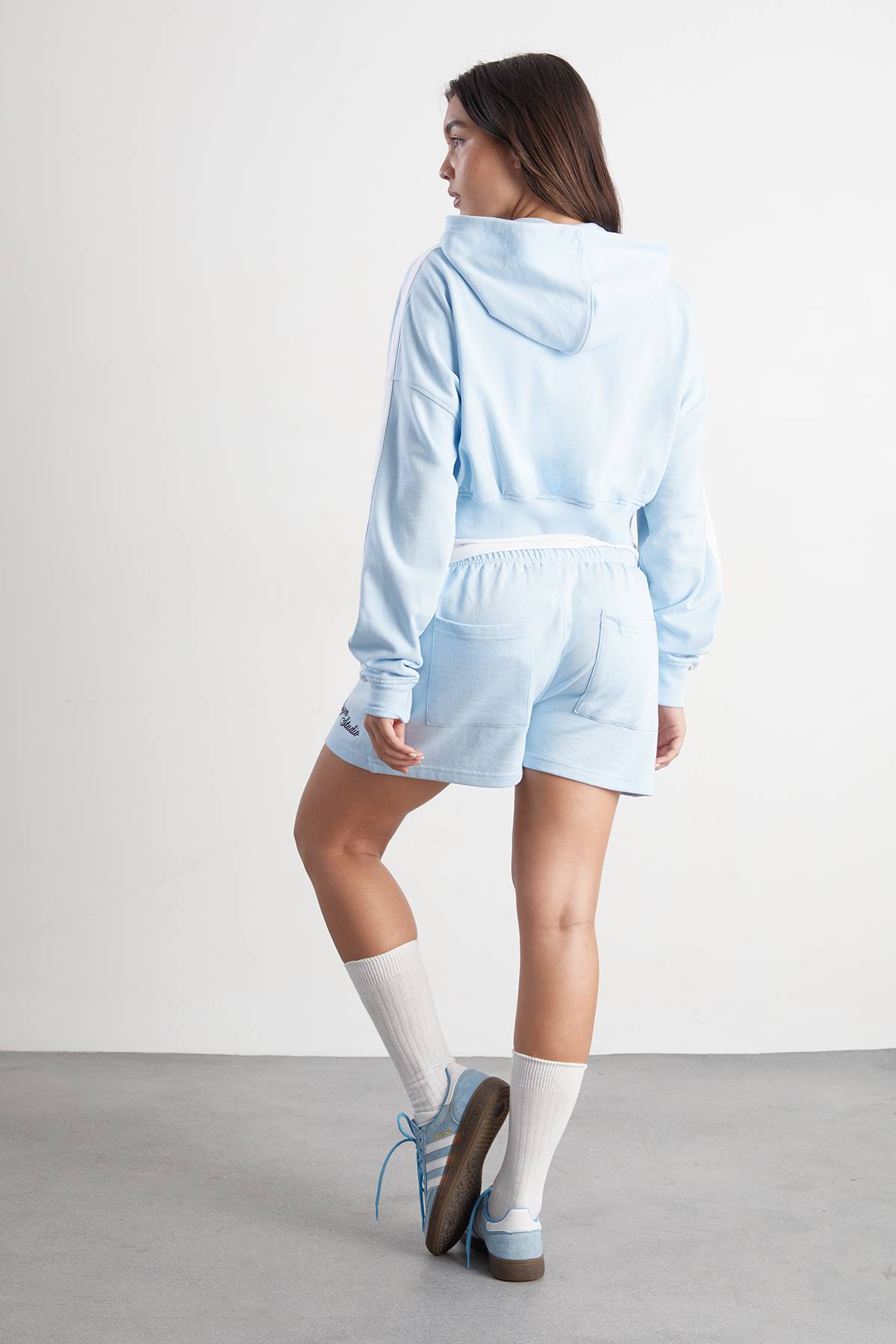 Sweat À Casynthétiqueche Court Boxy Zippé Avec Bandes Latérales Dsgn Studio