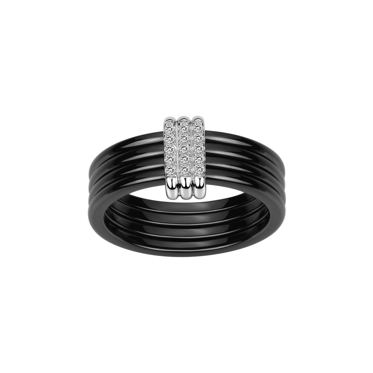 Bague en Argent avec oxyde de zirconium blanc