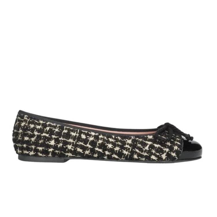 Pretty Ballerinas  Rosario boucle ballerina - sort/creme