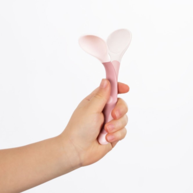 Reer - Lernbesteck 360° biegbar - rosa - 2tlg.