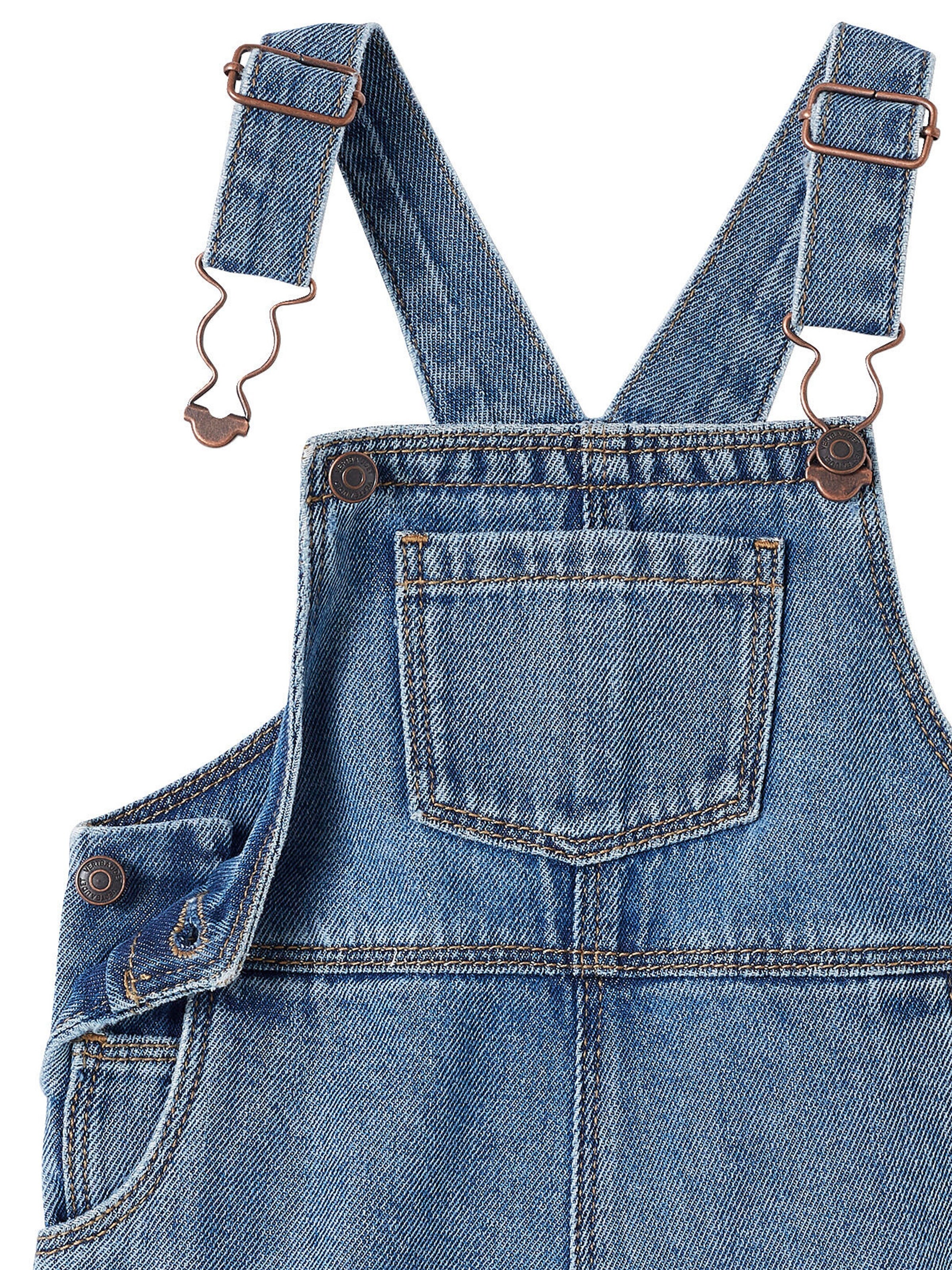 Vertbaudet Jungen Baby Jeans-Latzhose blue stone