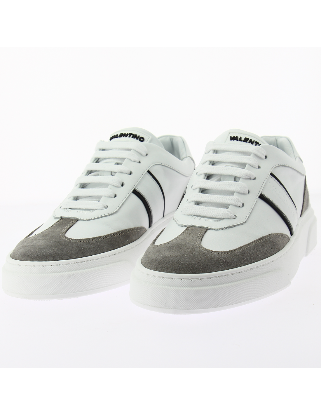 valentino Baskets de ville homme stan m2 cuir blanc/marron