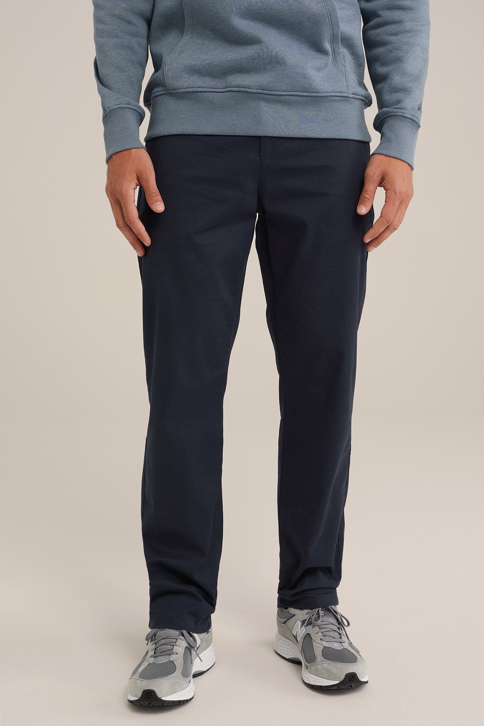 regular fit chino met stretch Fundamentals Donkerblauw