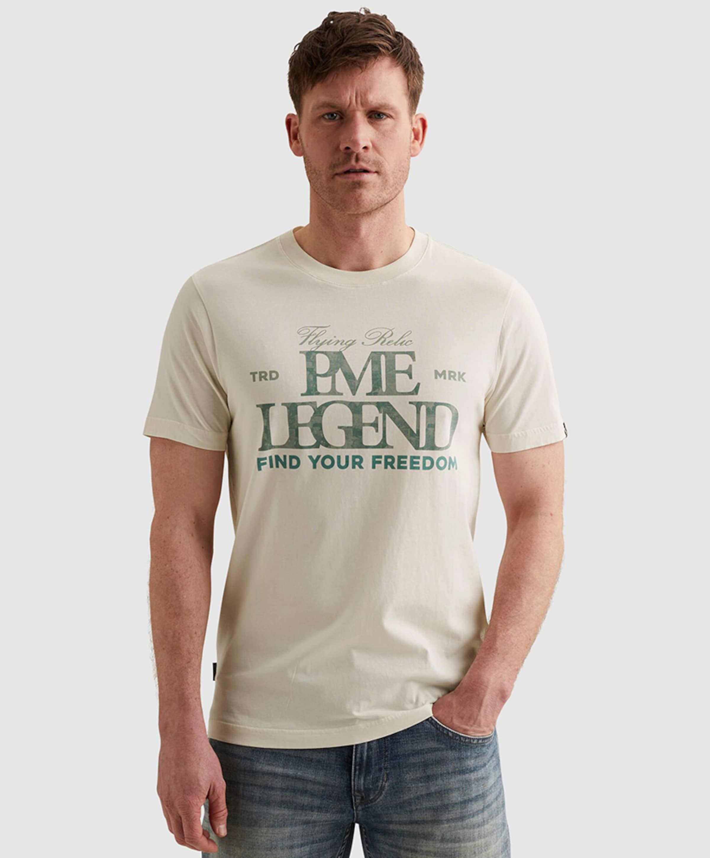 PME Legend Heren T-shirt ecru