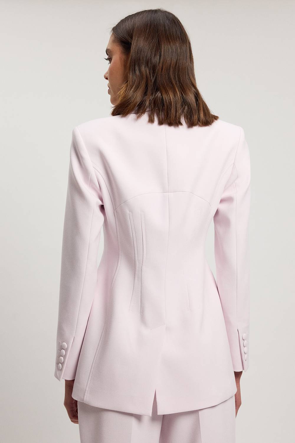 KarenMillen Blazer Cintré Une Boutonnière En Tissu Stretch Compact