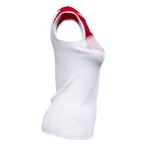 Camiseta sem mangas Joma Supernova II branca e vermelha
