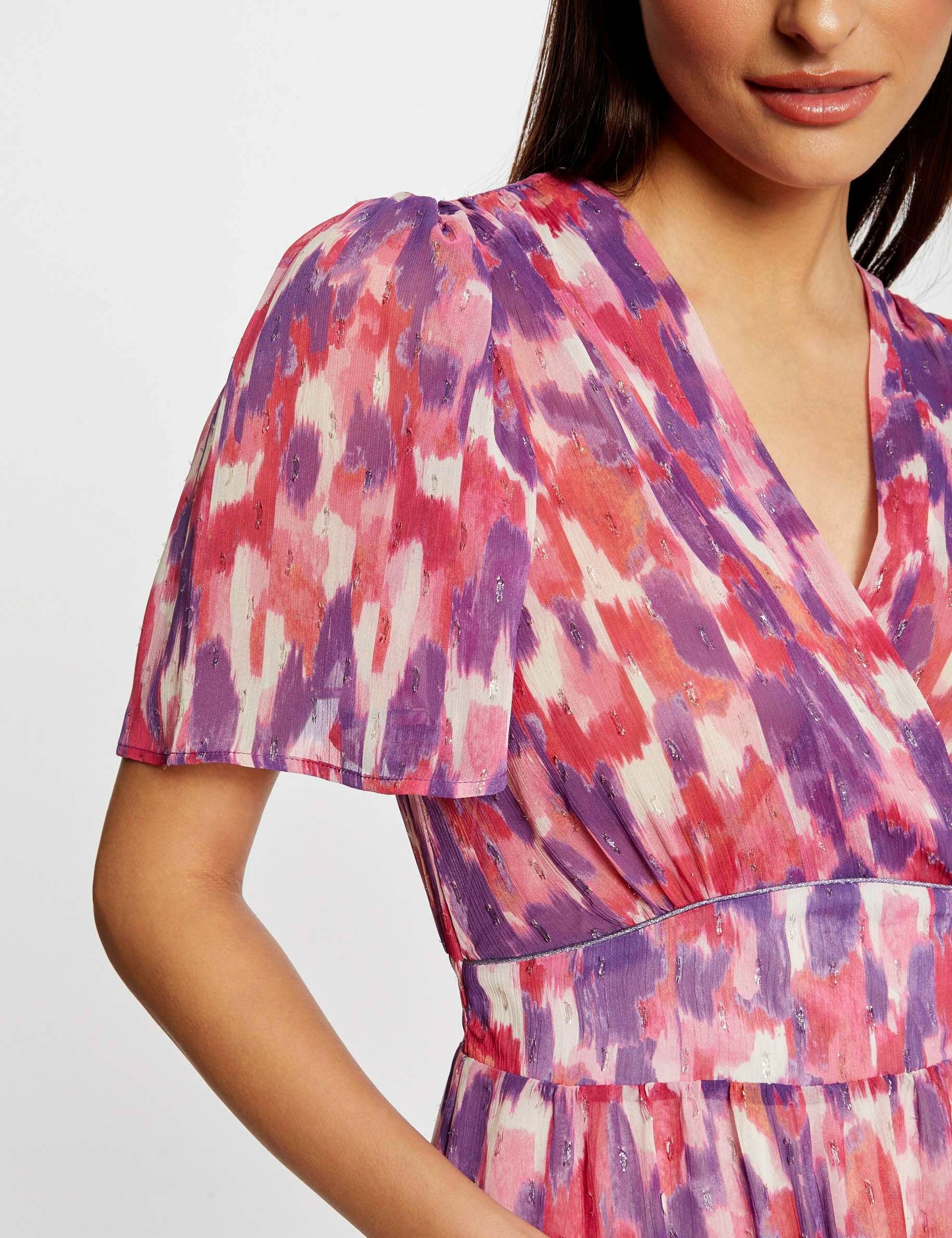 Robe patineuse imprimé abstrait multico femme - multico