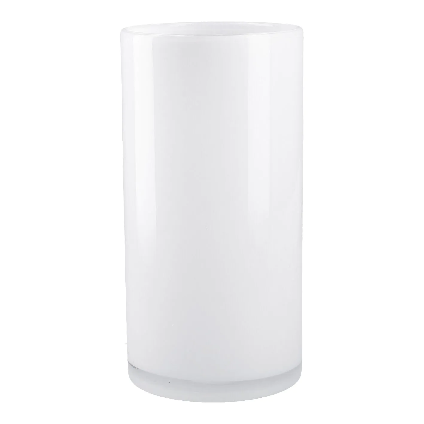 Glas-Vase Zylinder/Opal, weiß, 12 x 24 cm