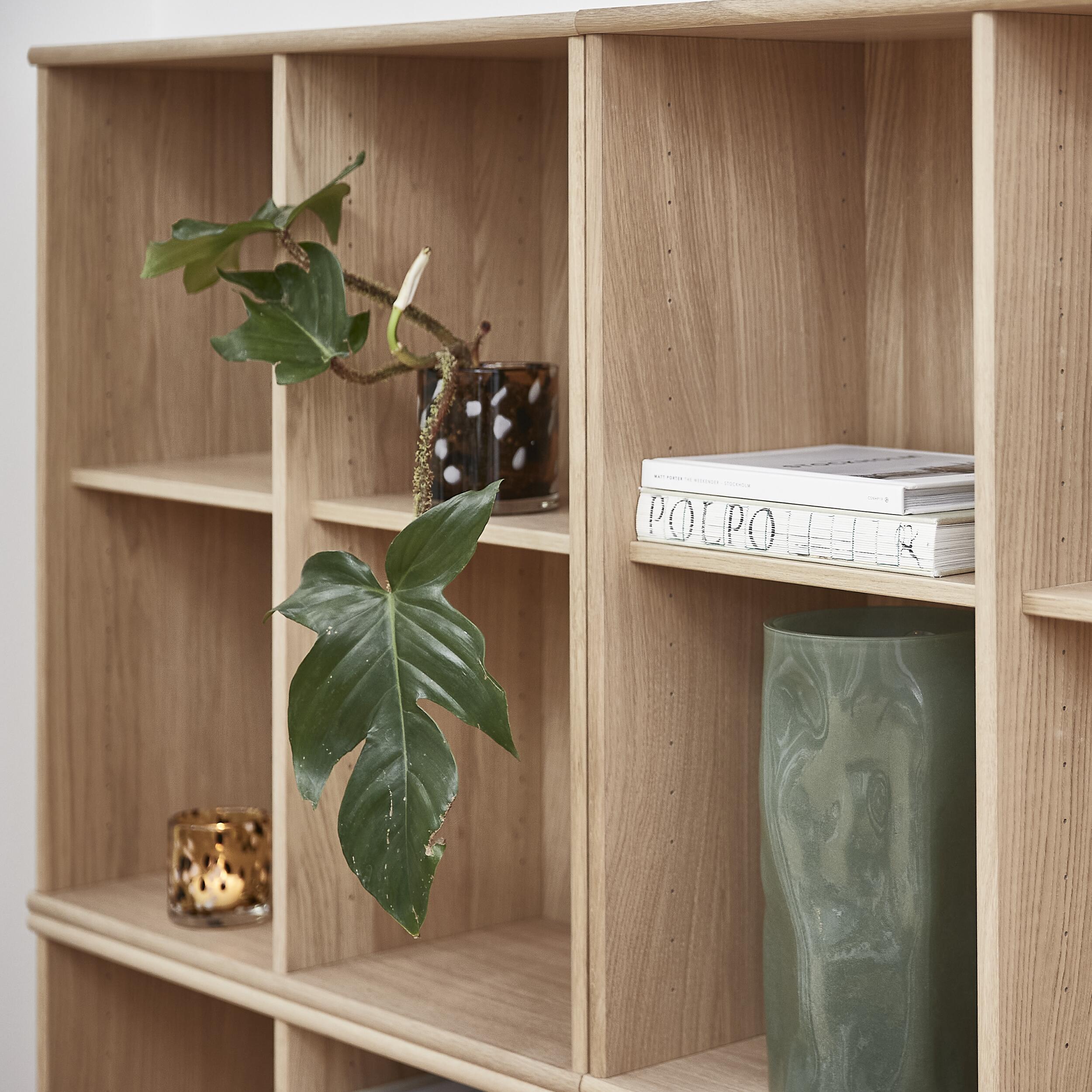 Mistral classic Reol med 4 moduler med 4 rum hver i egefinér