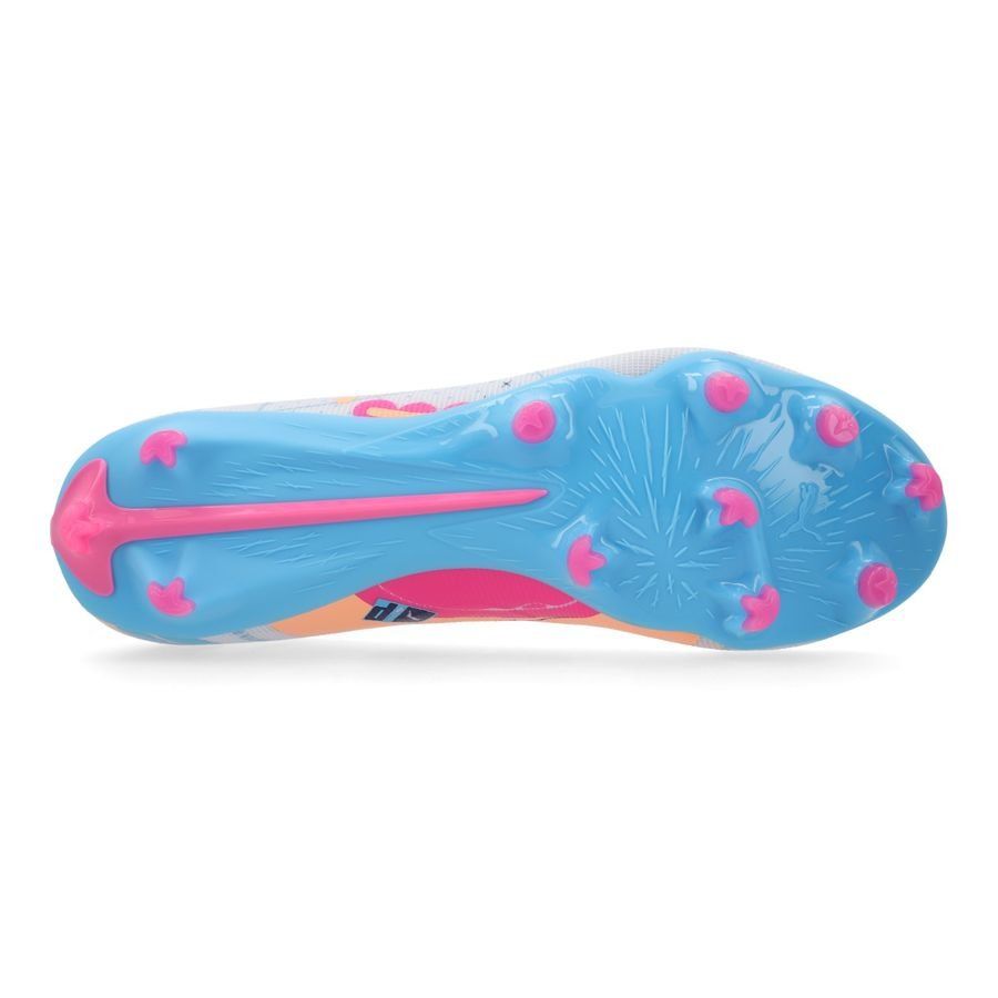 PUMA Ultra 5 Match FG/AG Volume Up - Blanc/Bleu/Poison Pink/Fizzy Melon