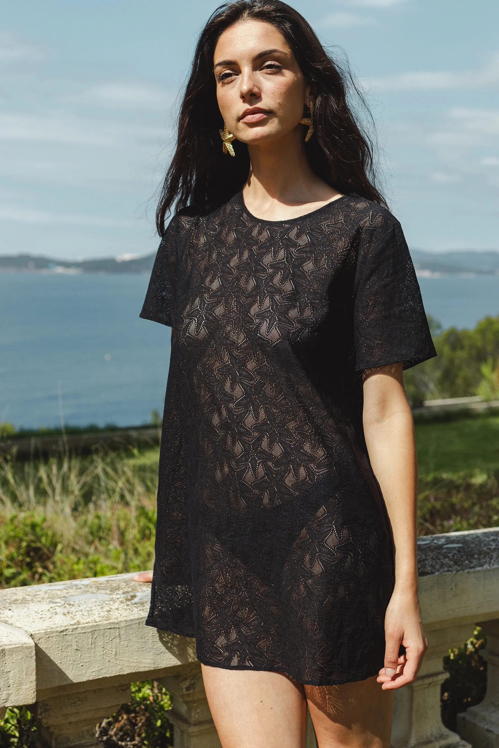 Robe T-shirt à Motifs Éoiles de Mer Posidonie