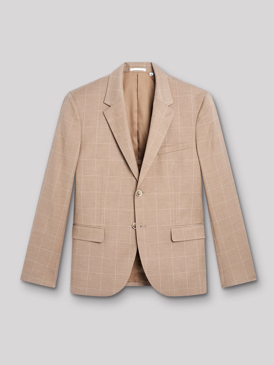 Veste coordonnable slim à carreaux