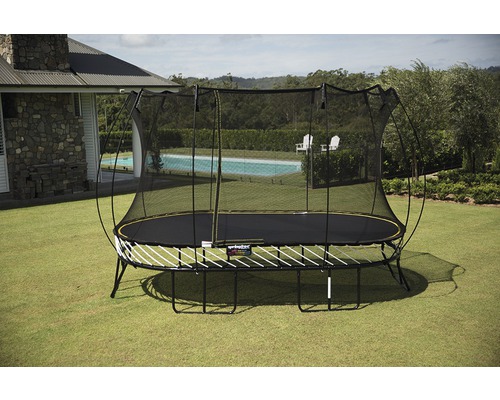 Springfree O92 Grote ovale trampoline met veiligheidsnet, 240x400 cm, zwart