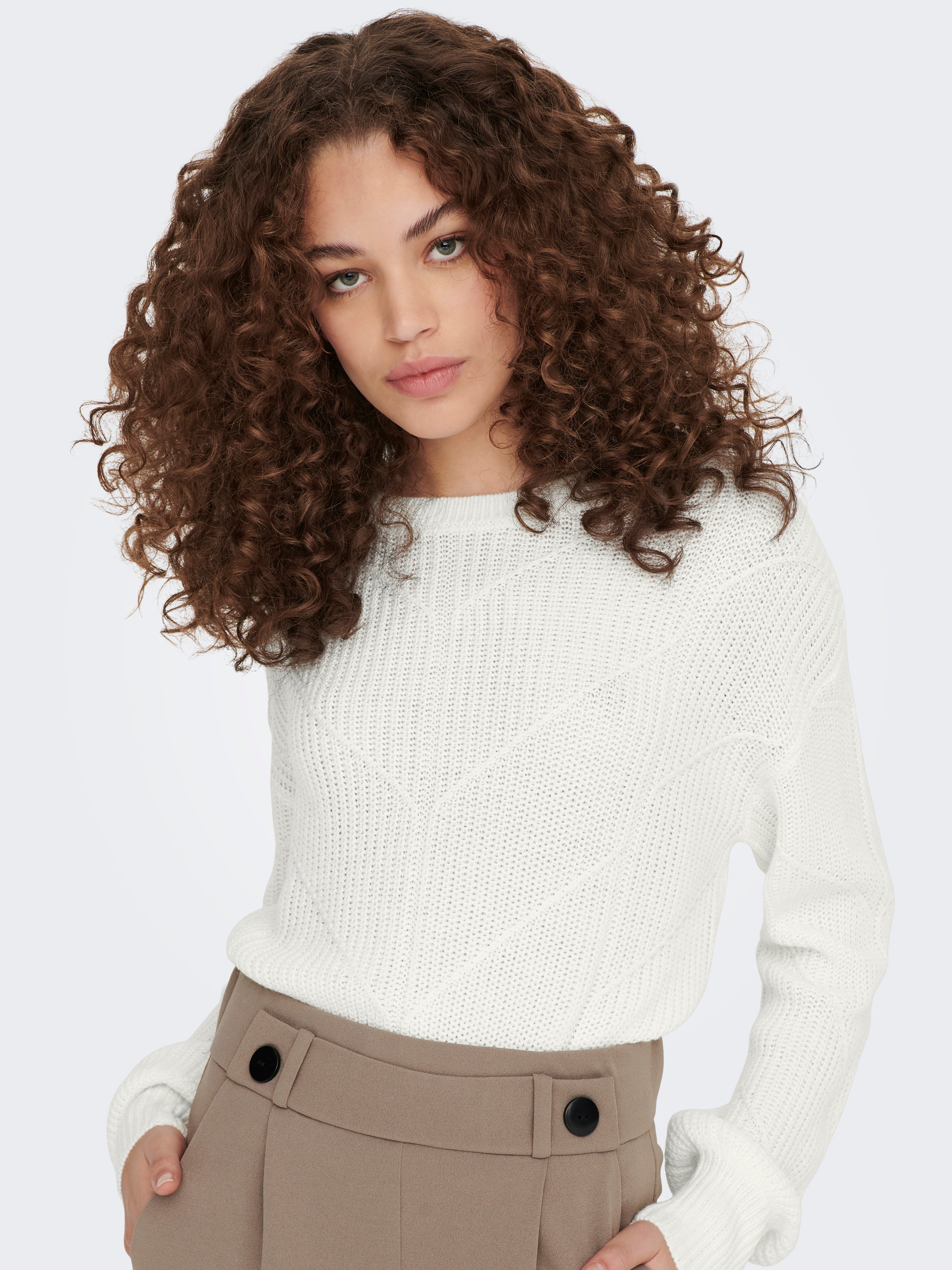 JDYLENETTE Strickpullover Cloud Dancer