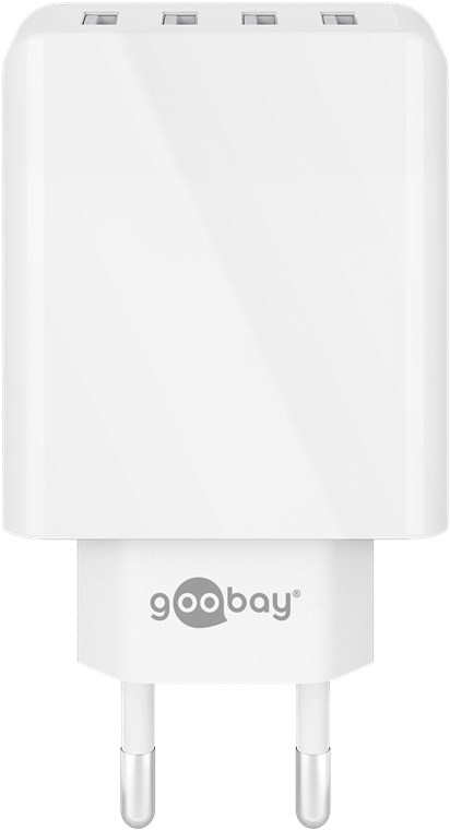 (30W/3A) 4-fach USB 2.0 Ladegerät (44962) - Weiss