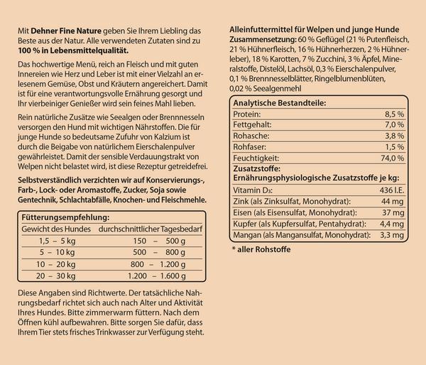 Dehner Fine Nature Nassfutter für Hunde