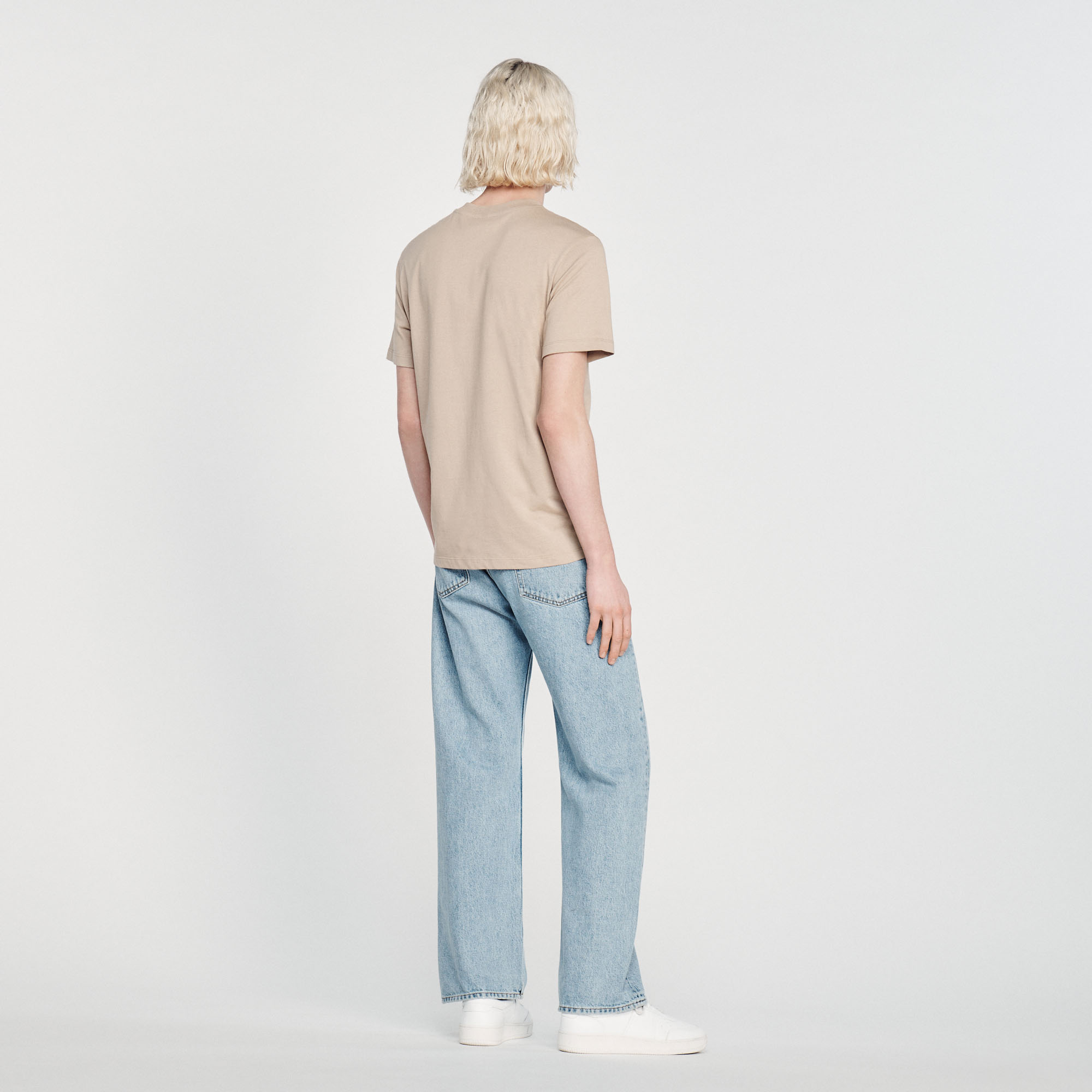 T-shirt brode Sandro en coton biologique
