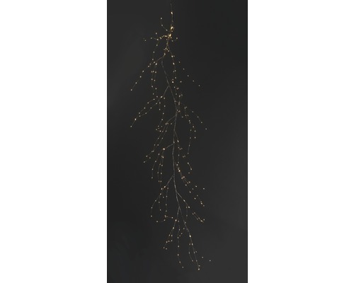 Lafiora zilveren lichttak, 288 LED's, 150 cm, warm wit licht, inclusief timer en dimmer