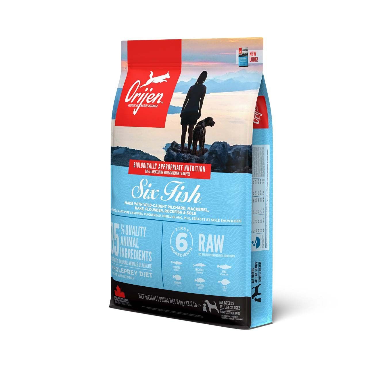 Orijen Six Fish Dog Whole Prey - Hondenvoer - 6 Kilogram - vis