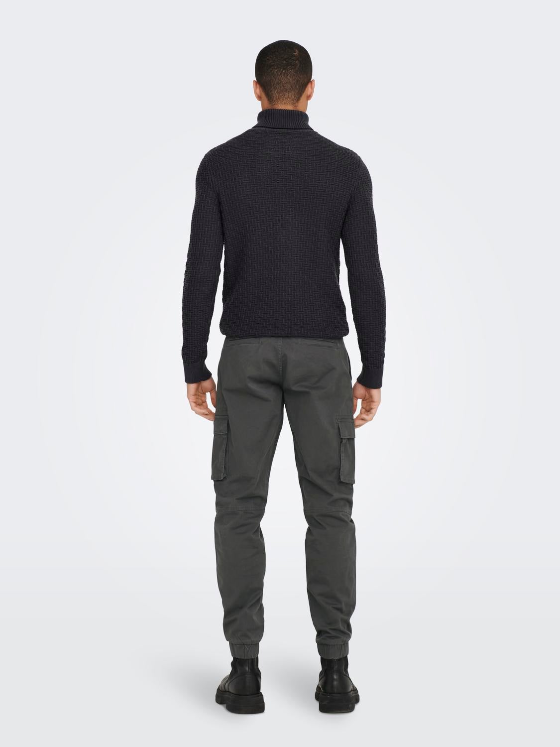 ONSCAM Verjüngt Cargo-Hose Grey Pinstripe