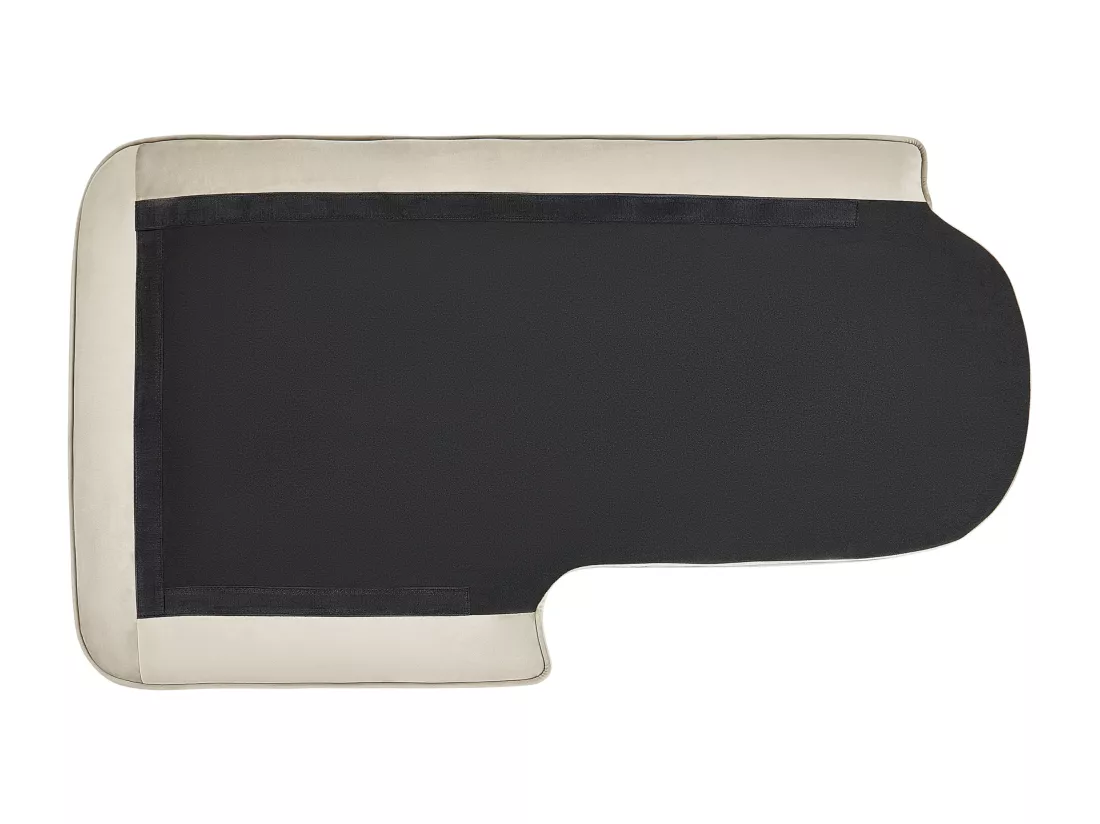 Divan côté gauche en velours beige ALLIER